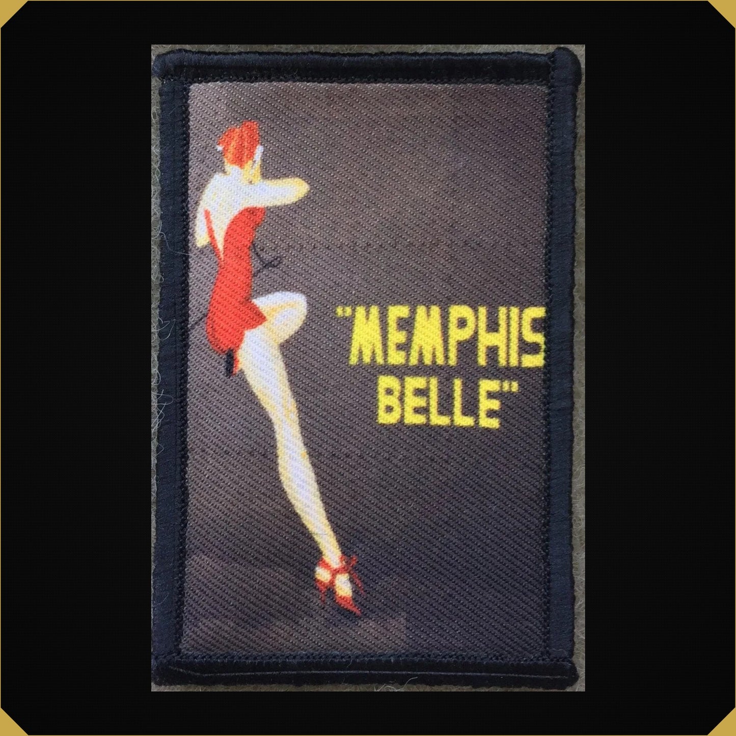 Memphis Belle WWII Bomber Nose Art Pin Up Girl Morale Patch