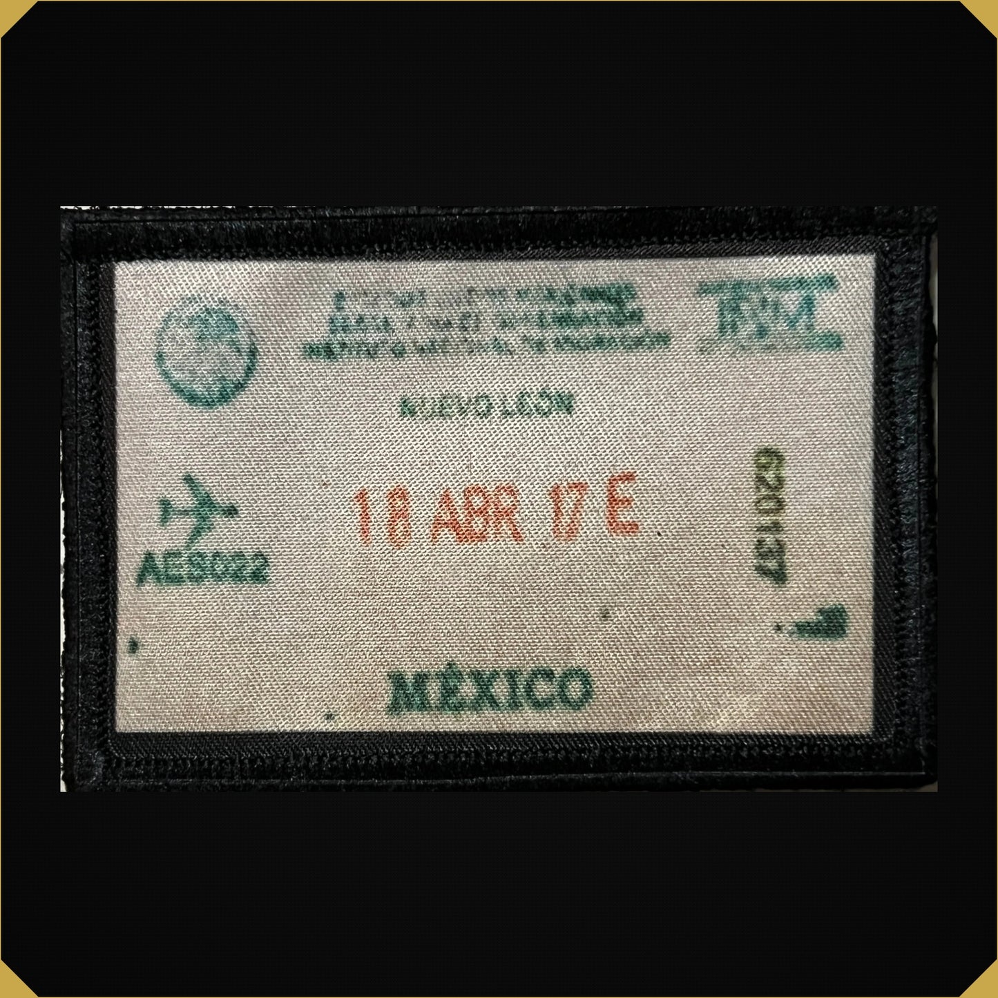 Mexico Passport Stamp Morale Patch 2x3"
