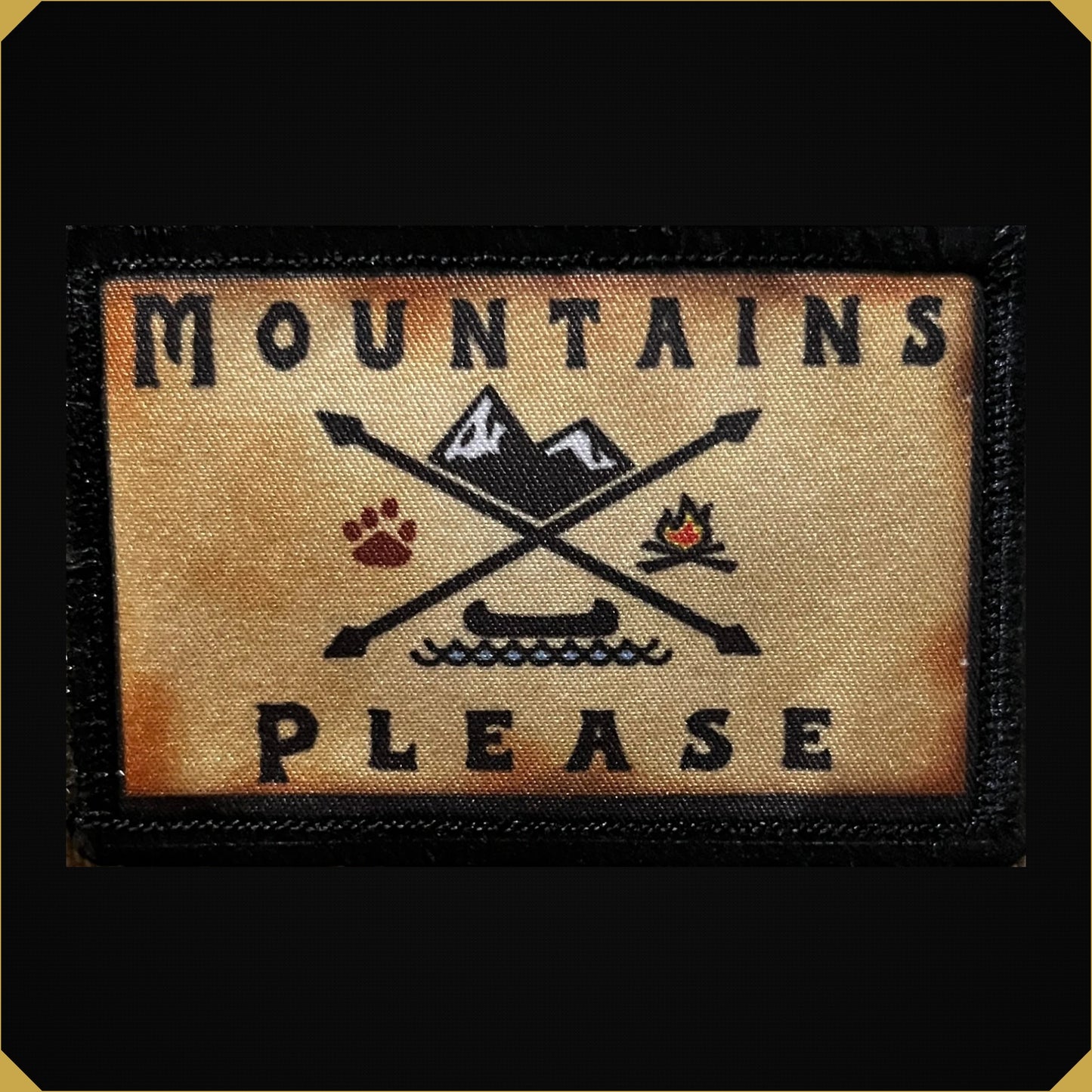 'Mountains Please' 2x3 Hook and Loop Fastener Morale Patch