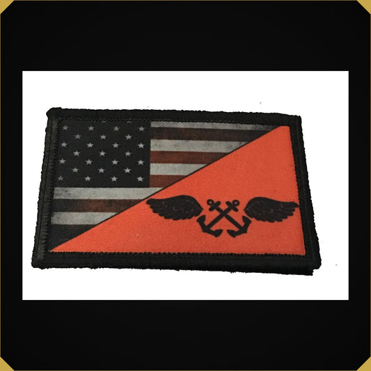 NAVY Red Shirt USA Flag Morale Patch