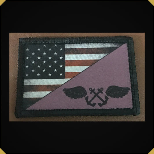 NAVY Purple Shirt USA Flag Morale Patch