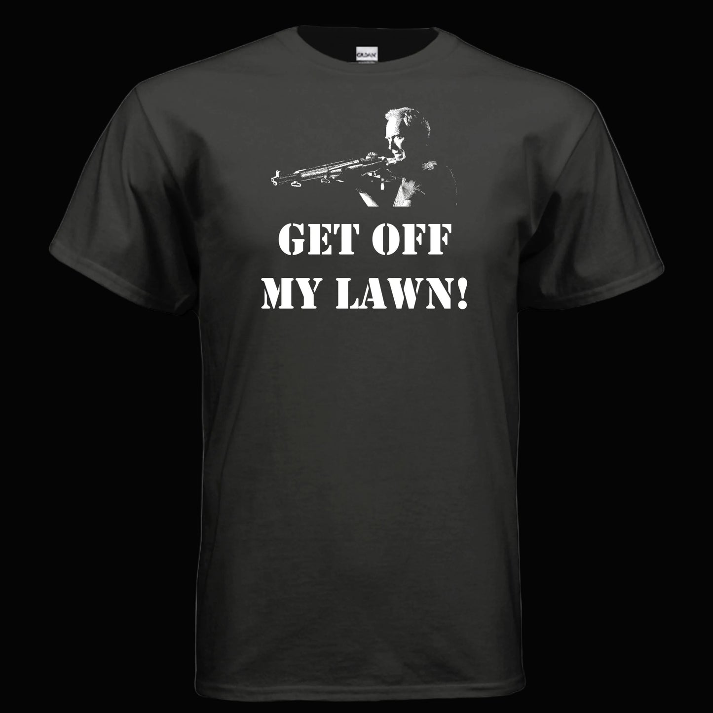 BLACK Get Off My Lawn Gran Torino Movie T Shirt