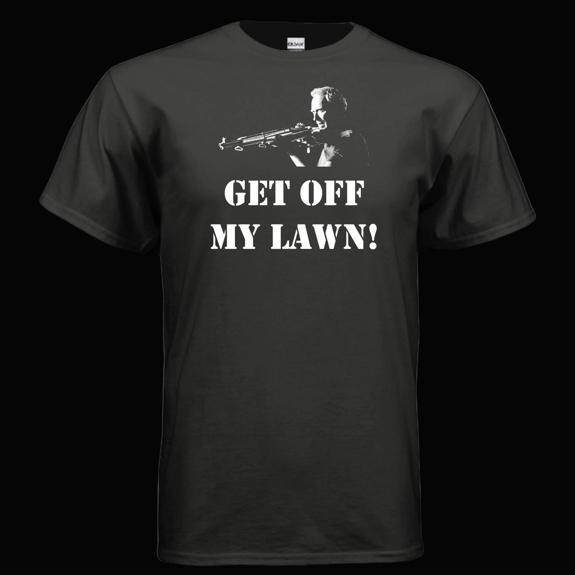BLACK Get Off My Lawn Gran Torino Movie T Shirt