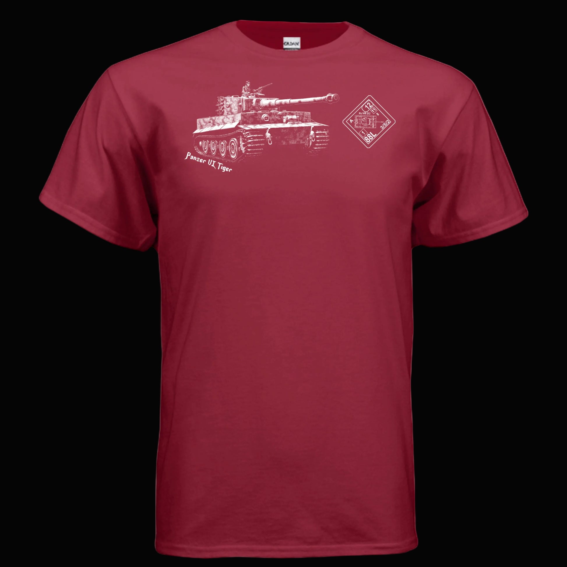 ASL Tiger Tank T Shirt for Advanced Squad Leader Gamers
