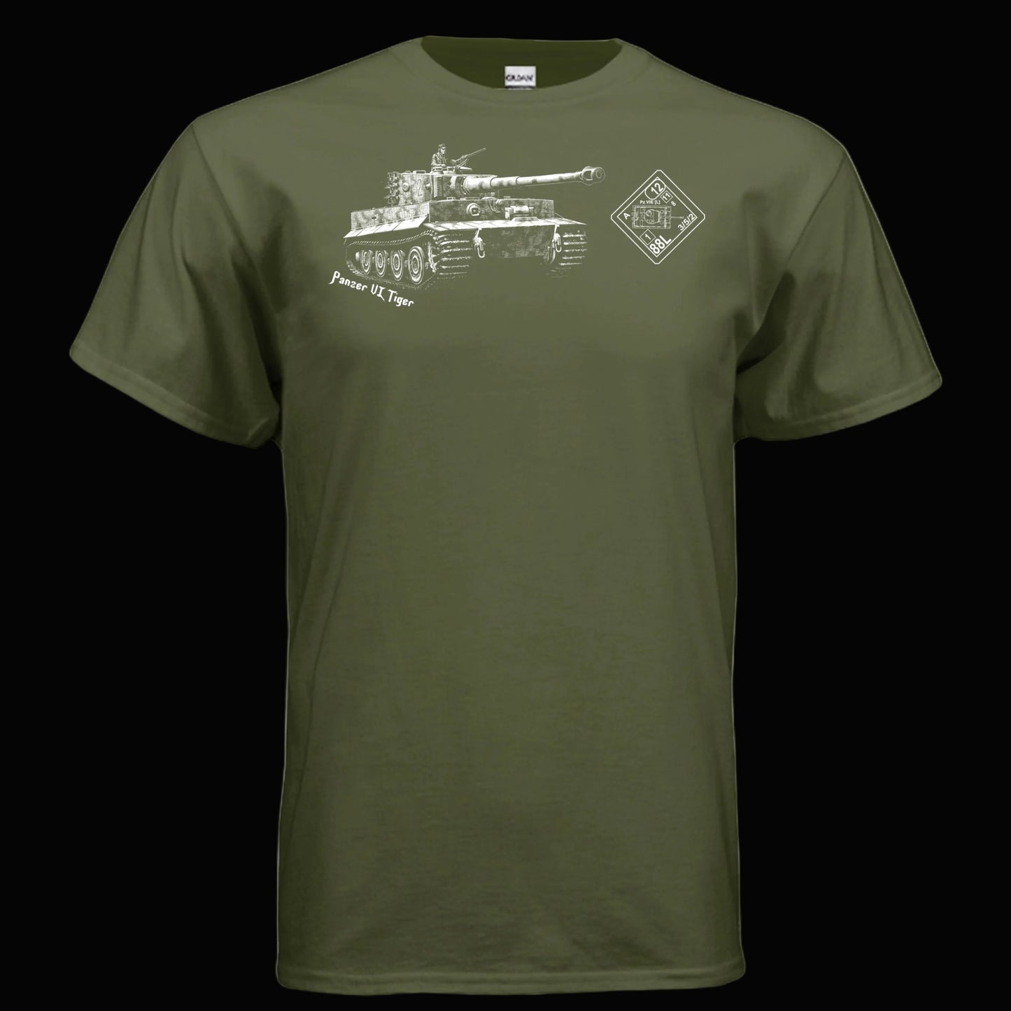 ASL Tiger Tank T Shirt for Advanced Squad Leader Gamers