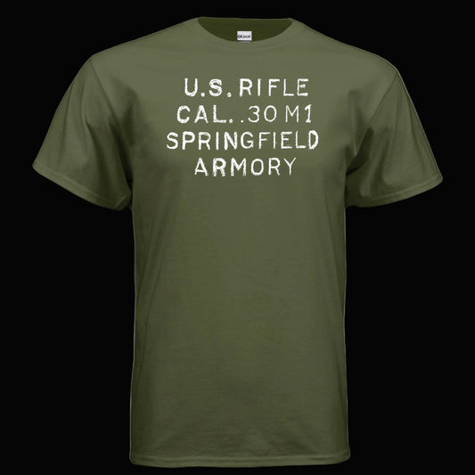 WWII M1 Garand Springfield Armory Receiver Stamp T Shirt