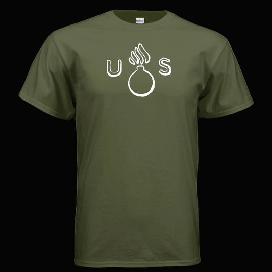 WWII US Flaming Bomb T Shirt