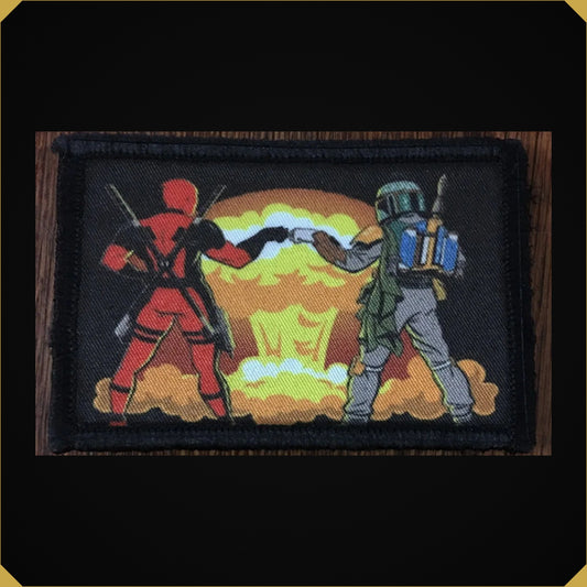 Nuclear Bomb Deadpool Boba Fett  Morale Patch