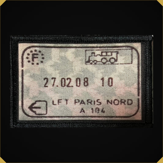 Paris, France Passport Stamp Morale Patch 2x3"