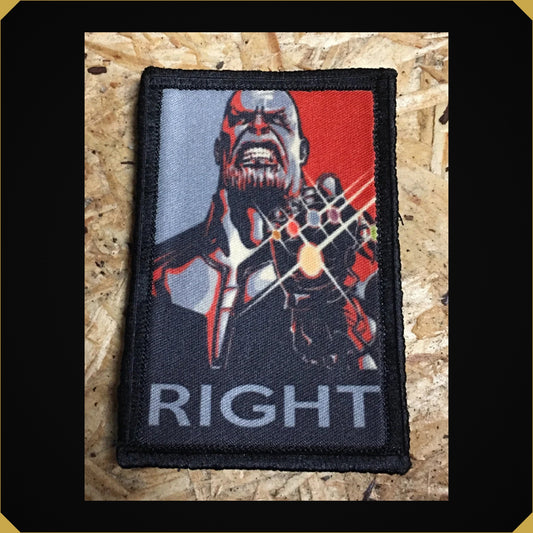 'Right' Thanos (Obama Poster Style) 2x3 Avengers themed Morale Patch