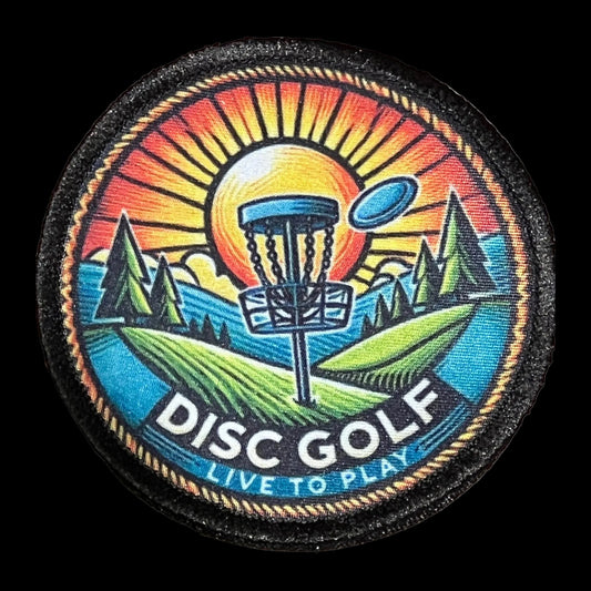 Disc Golf Live To Play Morale Patch