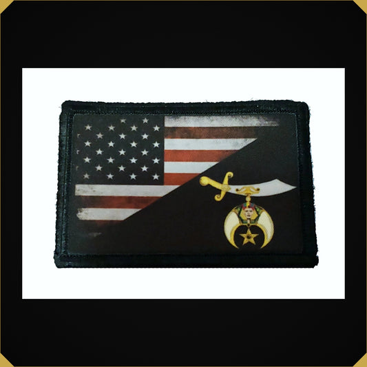 Shriners Crest / USA FLAG Morale Patch