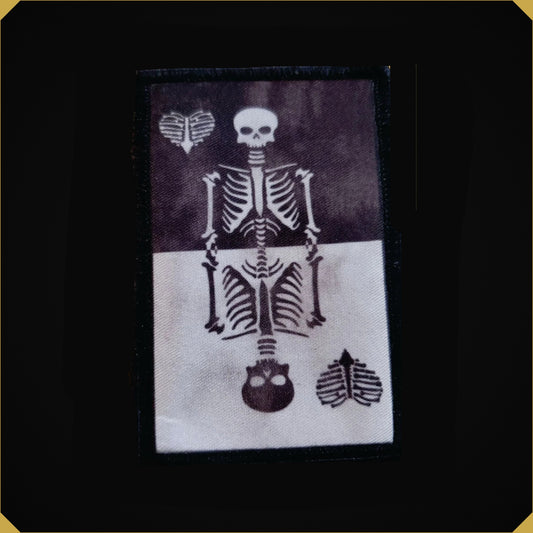 Skeleton Hearts Playing Card Morale Patch