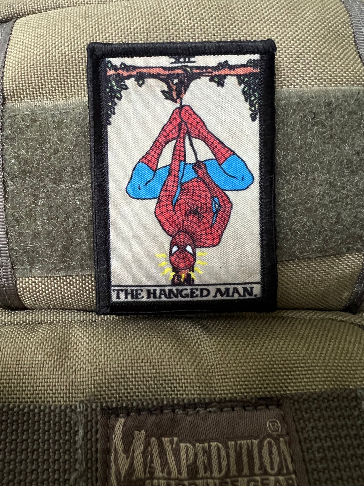 Spider Man The Hanged Man Tarot Card Morale patch