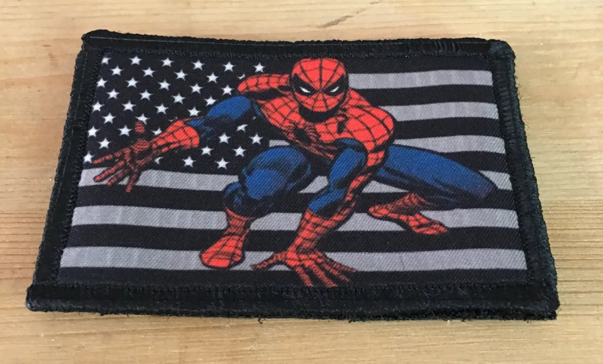 Spiderman USA Flag Morale Patch Morale Patches Redheaded T Shirts 