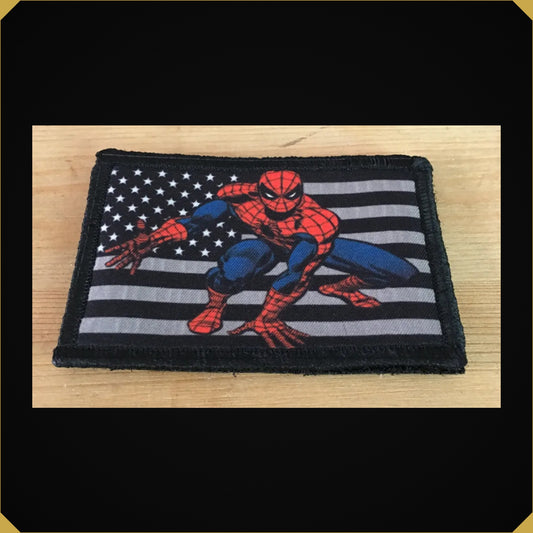 Spiderman USA Flag Morale Patch