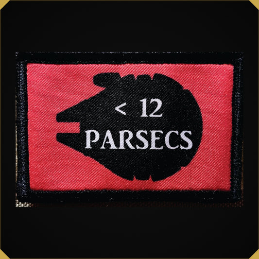 'Under 12 Parsecs' Millennium Falcon 2x3 Star Wars themed Morale Patch