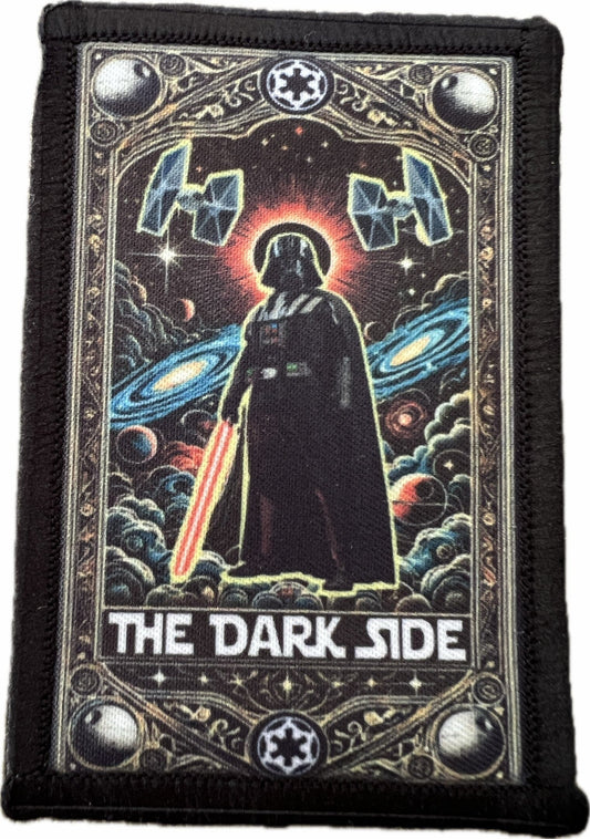 Star Wars Tarot Card morale patch featuring Darth vader on a custom velcro patch