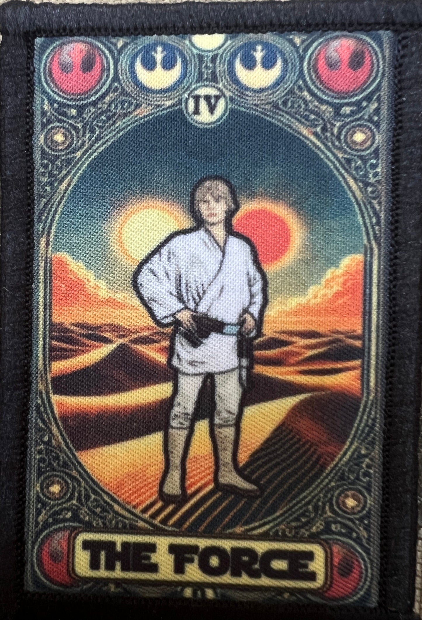 Star Wars The Force Tarot Card Morale Patches Redheaded T Shirts 