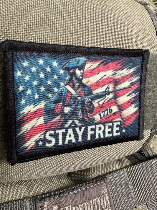 Stay Free Modern Patriot USA Flag M16 Morale Patch