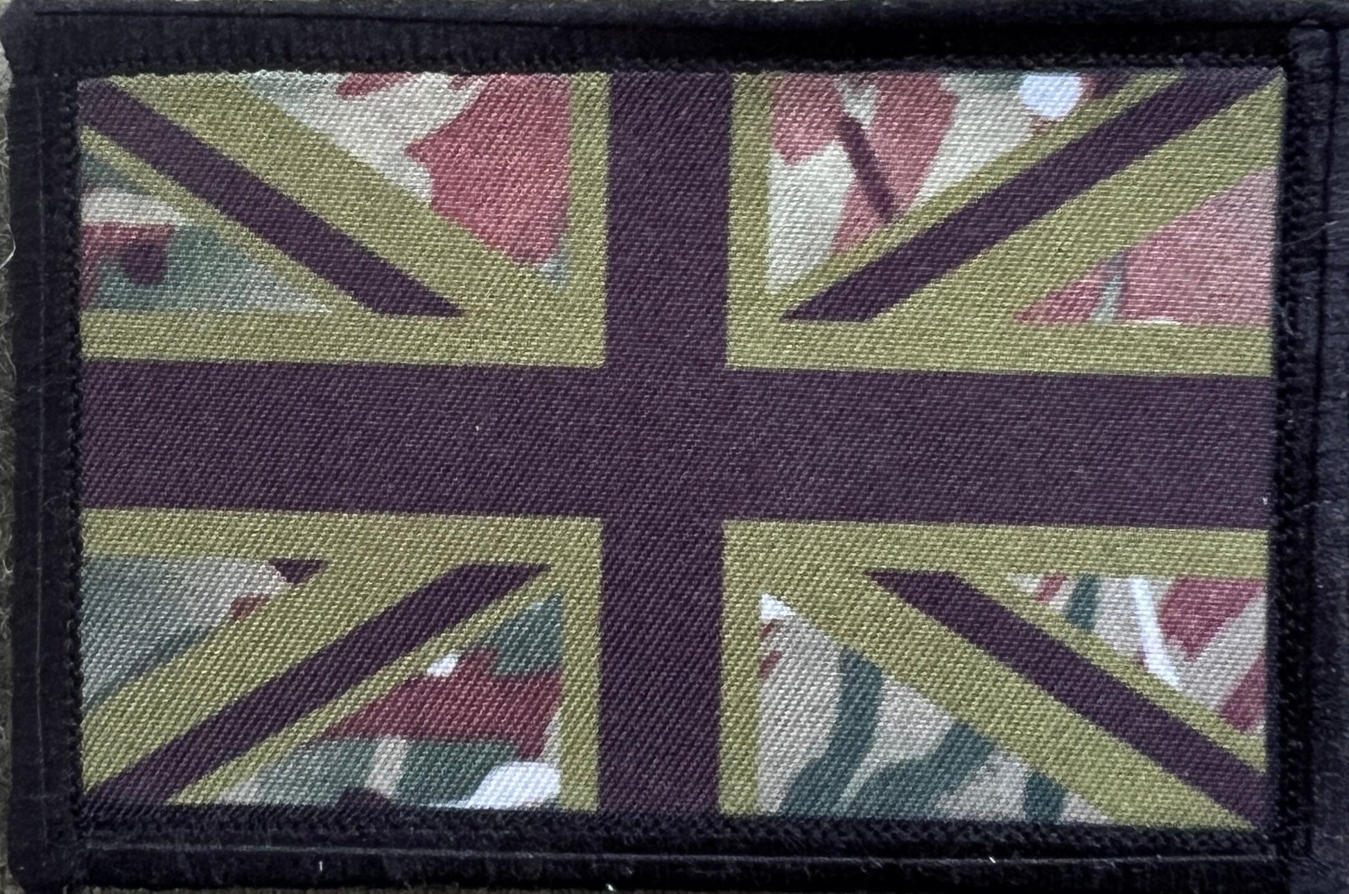 Union Jack Flag Morale Patch Subdued Multi terrain pattern  patch