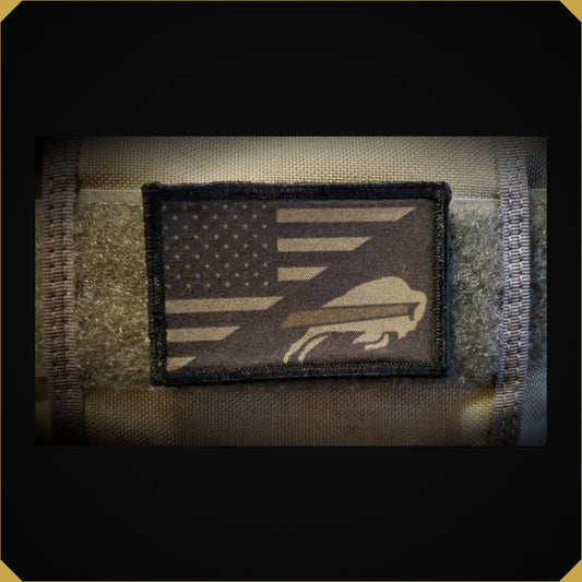 Subdued USA Flag Buffalo Bills Morale Patch