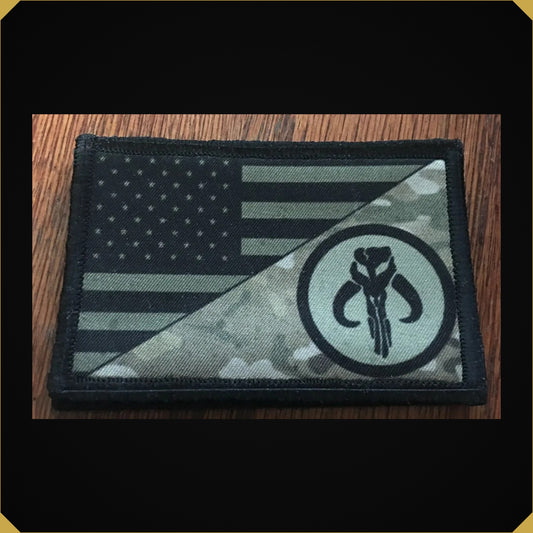 Subdued USA Flag Mandalorian Boba Fett Morale Patch