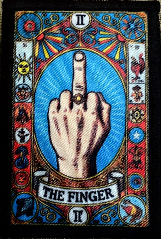 The Finger Tarot Card Funny Morale patch