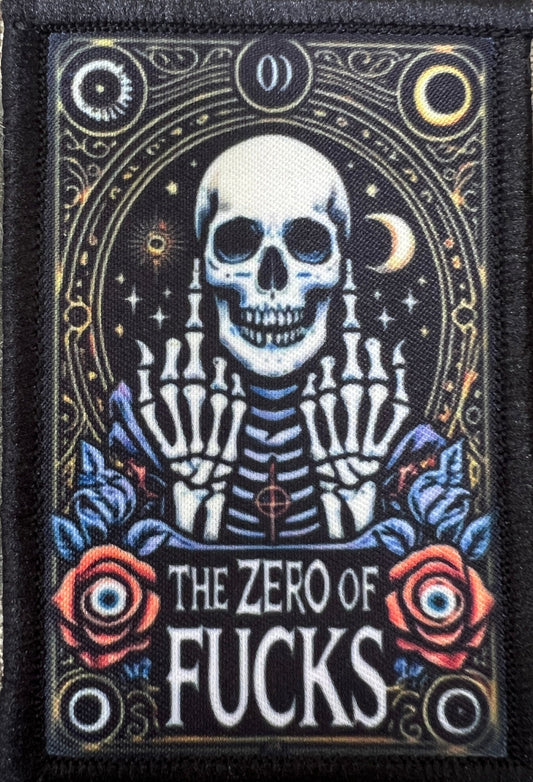 The Zero of Fucks Funny Tarot Card Morale Patch