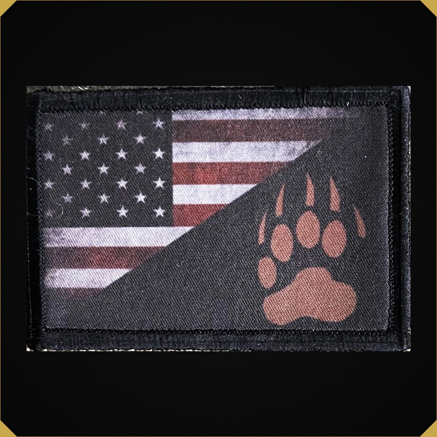 Tracker Paw /USA Flag  Morale Patch
