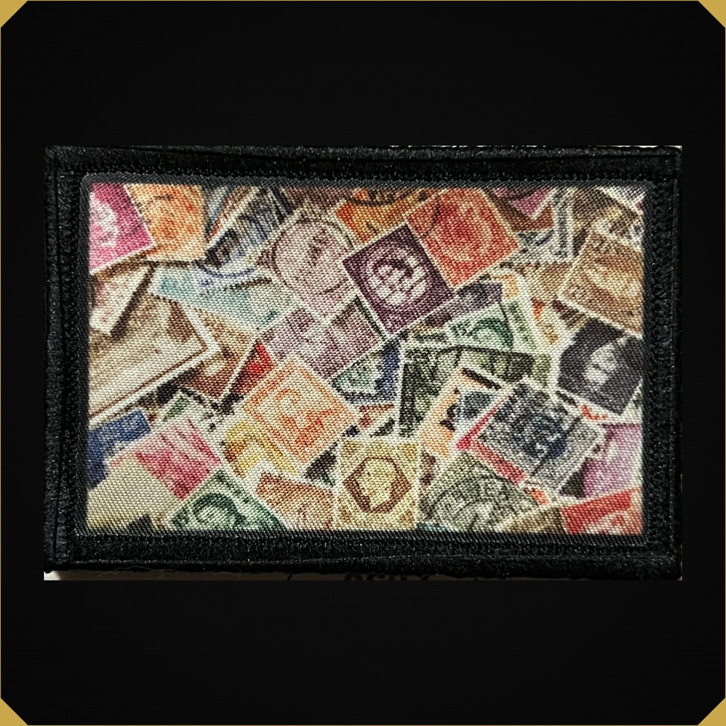 Travel Postage Stamps Morale Patch 2x3"