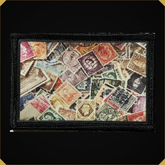 Travel Postage Stamps Morale Patch 2x3"