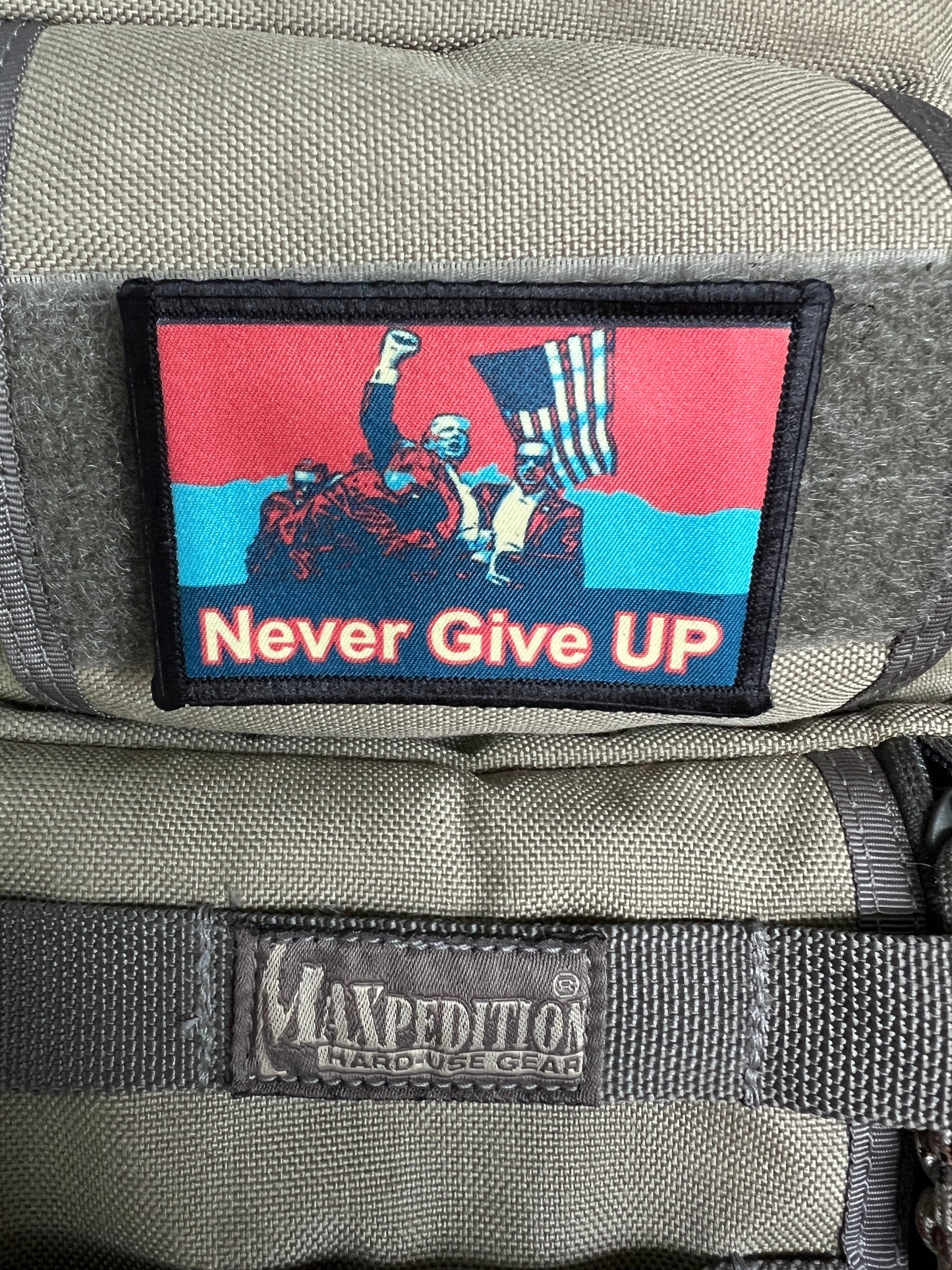 Trump Shooting Never Give Up Morale Patch.jpg