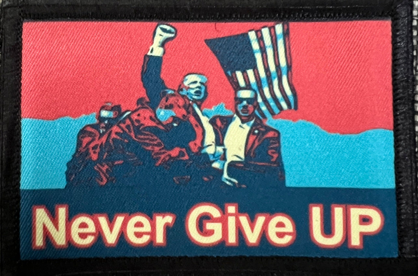 Trump Shooting Never Give Up Morale Patch.jpg