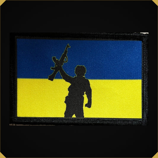 Ukrainian Flag Red Dawn Wolverines Ukraine Morale Patch