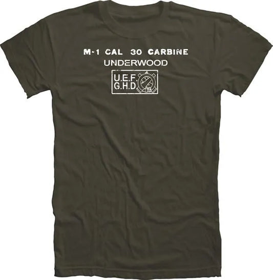 Underwood M1 Carbine T Shirts Redheaded T Shirts Small Olive Drab 