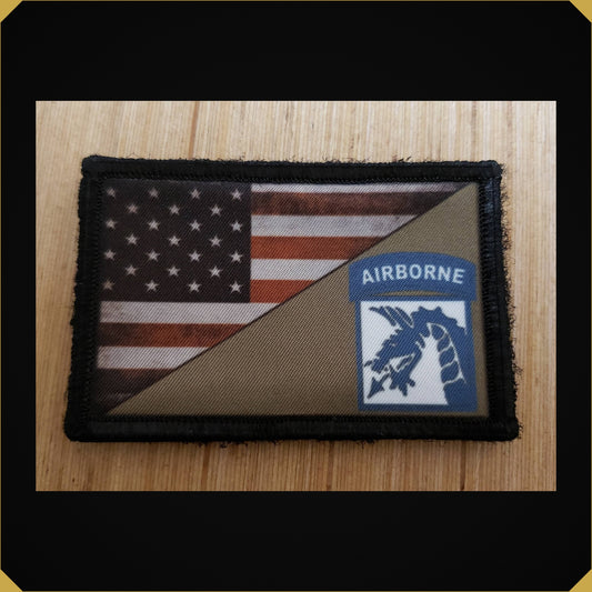 18th Airborne Corps / USA Flag 2x3 Morale Patch