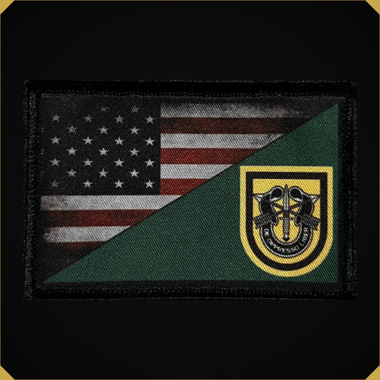 1st Special Forces Group /  USA Flag 2x3 Morale Patch