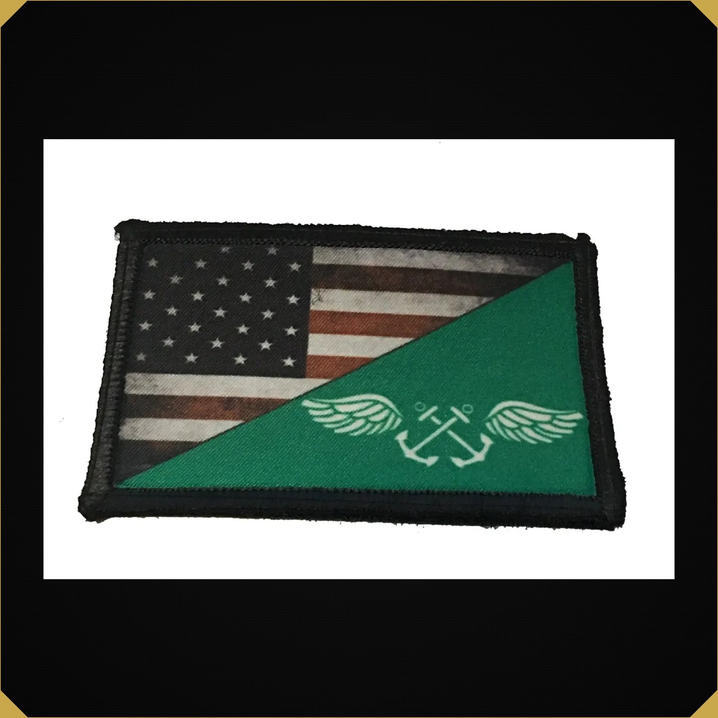 USA Flag Green Shirt Boatswain's Mate Morale Patch