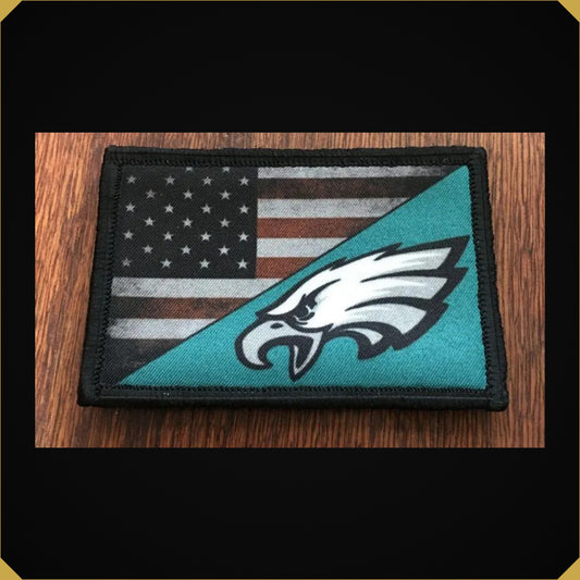USA Flag / Philadelphia Eagles Morale Patch