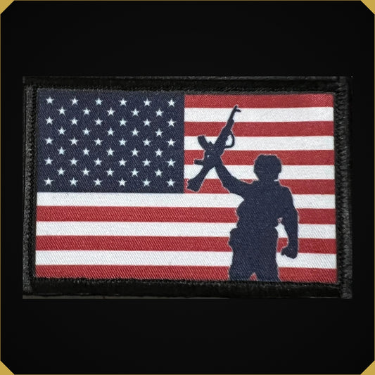 USA Flag Red Dawn Wolverines Ukraine Morale Patch