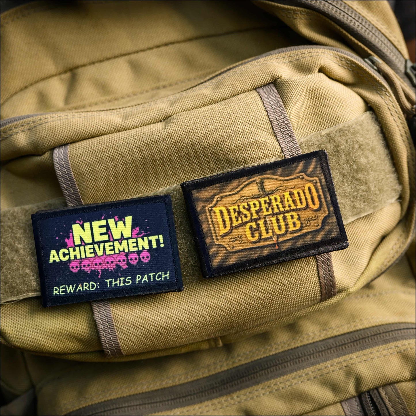 Desperado club Dungeon Crawler Carl Morale path hook and loop  on tactical backpack