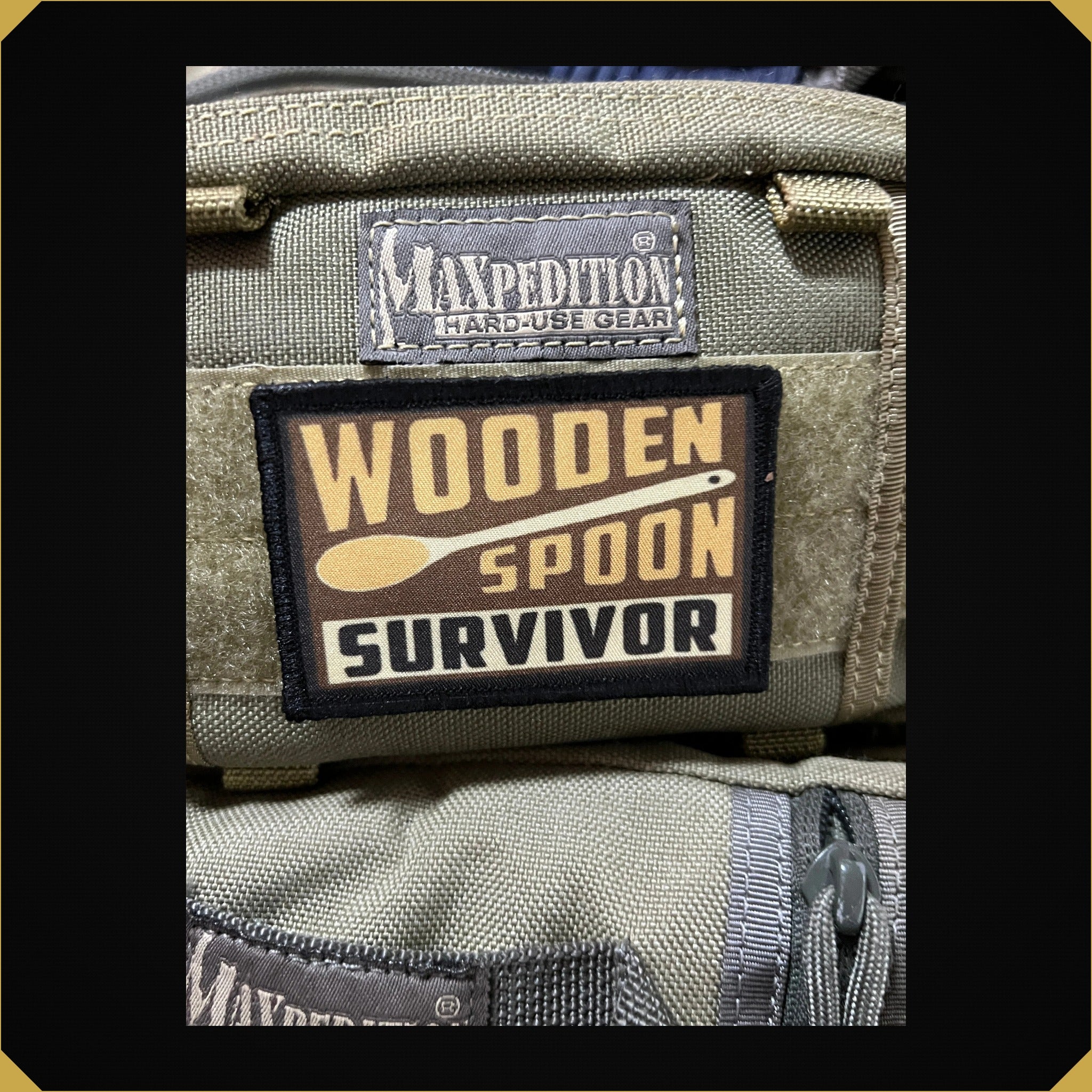 Redheaded T-Shirts Wooden Spoon Survivor Hook & Loop Morale Patch 2x3 ...