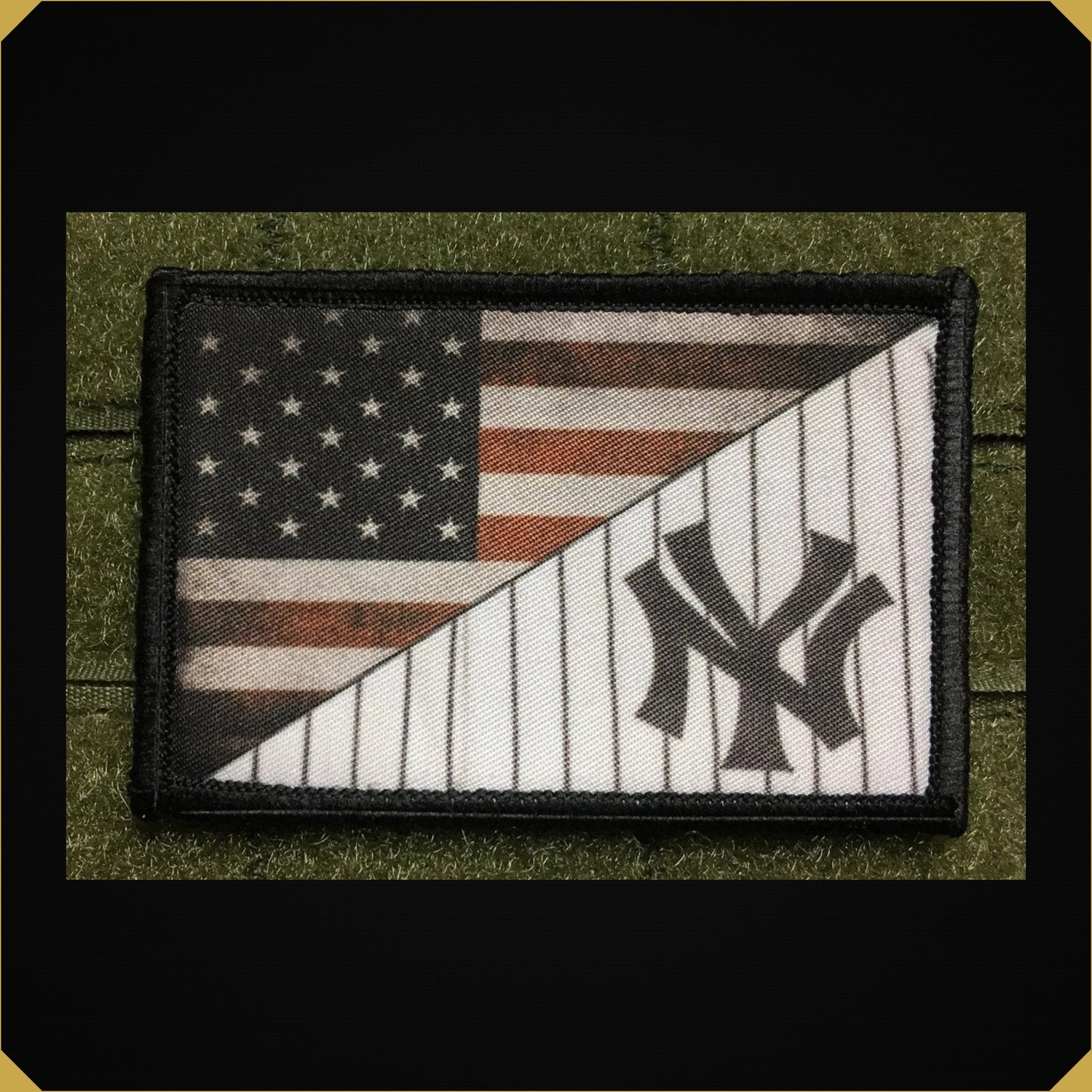 Yankees Logo USA Flag Morale Patch