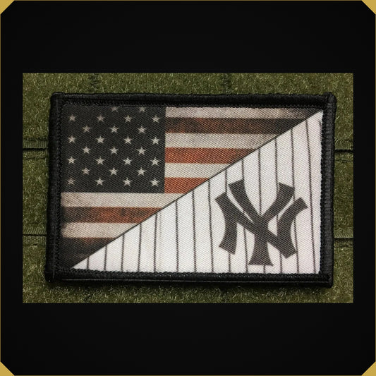 Yankees Logo USA Flag Morale Patch