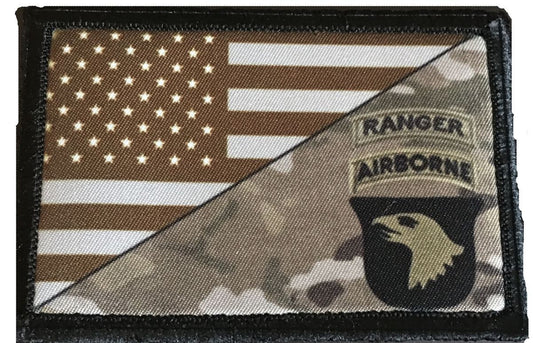 101st Screaming Eagles AIRBORNE RANGERS Multicam Morale Patch Auto renew Morale Patches Redheaded T Shirts 