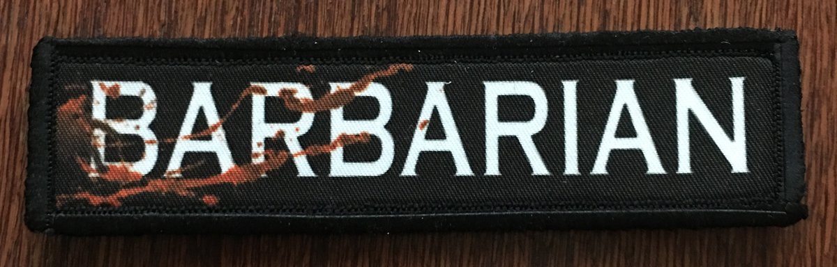1x4 Barbarian Morale Patch Morale Patches Redheaded T Shirts 