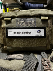 1x4 I'm Not a Robot Morale Patch Morale Patches Redheaded T Shirts 