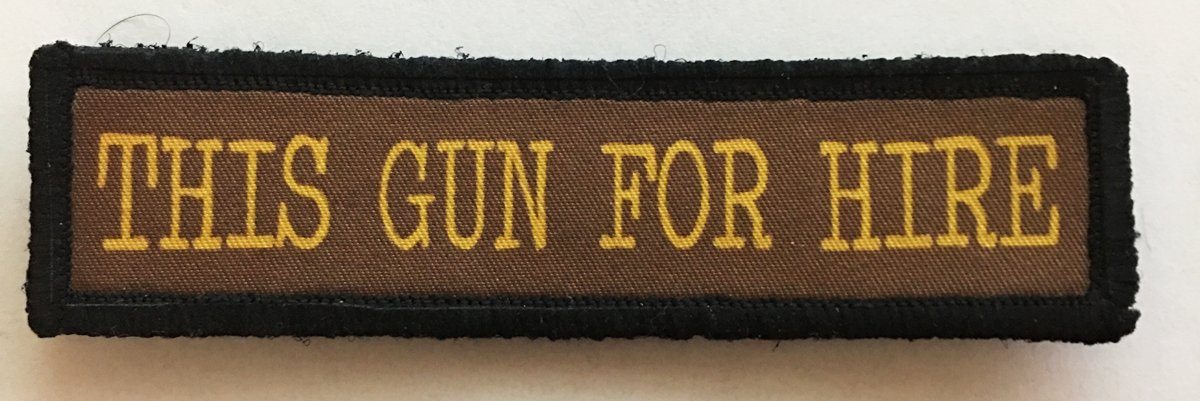 1x4 This Gun For Hire Velcro Morale Patch Morale Patches Redheaded T Shirts 