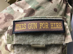 1x4 This Gun For Hire Velcro Morale Patch Morale Patches Redheaded T Shirts 